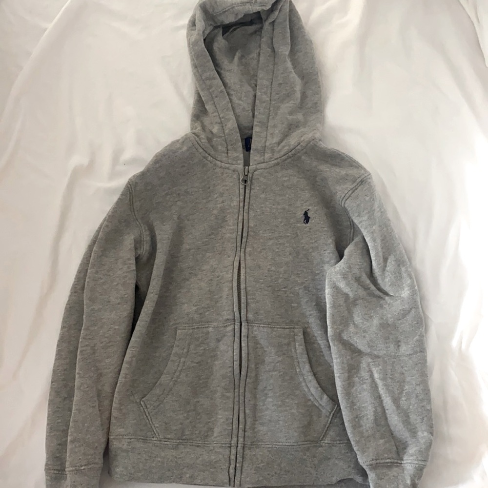 Polo zip up boys hoodie sweatshirt size 7